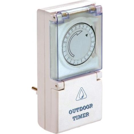 AS Schwabe 24031 Steckdosen-Zeitschaltuhr analog Tagesprogramm 3500 W IP44
