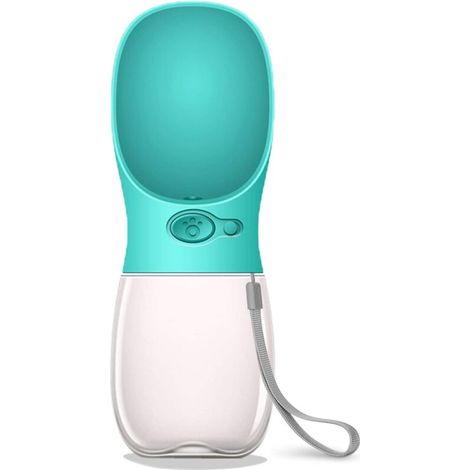 Boîteille d'eau pour Chien, Distributeur d'eau Portable étanche pour Chiot avec mangeoire pour Animaux de Compagnie, Marche en Plein air, randonnée, Voyage (350ML, Bleu)-Fei Yu (1/5)