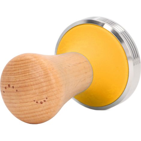 Tasseau de tassage café jaune 51 mm pour machine espresso, poignée de compactage de café moulu (1/5)