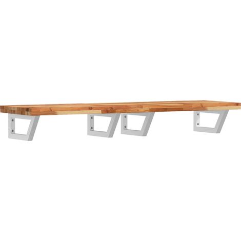 Maison Exclusive - Étagère de vasque murale acier et bois massif d'acacia (1/5)