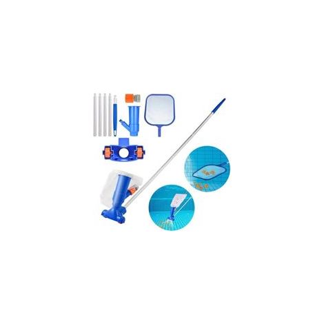 Aspirateur de piscine robotisé avec jet d'eau, écumeur de surface et clé à 5 sections aspirateur de piscine manuel adapté aux piscines, étangs, aquariums et fontaines. (1/5)