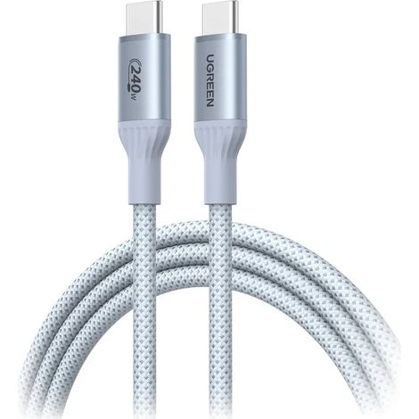 Cavo USB-C-USB-C UGREEN L534 da 2 m, alimentatore da 240 W (argento-bianco) (1/3)