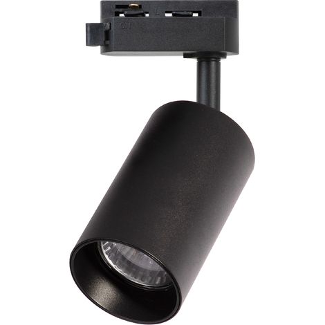 Spot sur rail monophasé noir tube 1xGU10 10W PIPE Milagro (1/5)