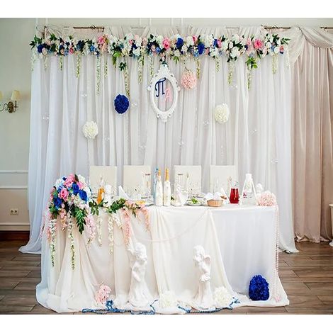 2x2m Tenda Sfondo Tulle per Matrimonio Bianca Festa Nozze Compleanno Tenda Fondale Fotografico Natale (1/5)