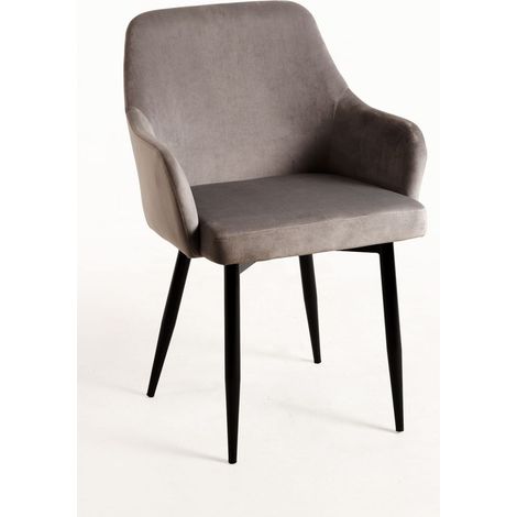Packs Sillas Comedor - Pack 6 Sillas Puan Terciopelo - Gris oscuro (1/5)