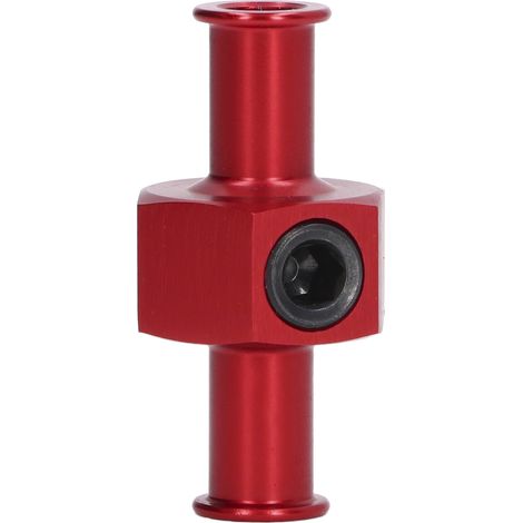 Adaptateur pour manomètre de pression de carburant, raccord de tuyau en T de 3/8 pouce, raccord NPT de 1/8 pouce, pièces automobiles universelles rouges (1/5)