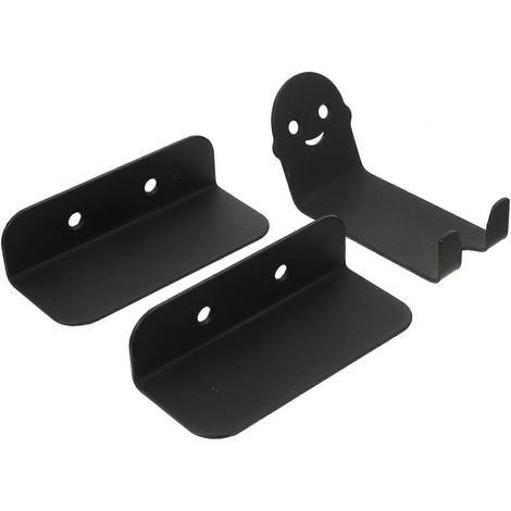 Crochets muraux pour vélos, noirs, peu encombrants, idéaux pour les passionnés de cyclisme, parfaits pour les salons ou les garages, lot de 2. (1/5)
