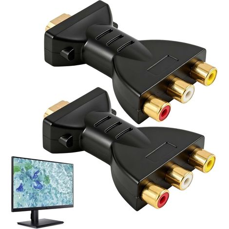 HDMI to AV Adapter, HDMI Male to 3 AV Connectors, Cable for TV, Projector, DVD, PC, Plug & Play, High Resolution 1080P, Compact and Durable (1/5)