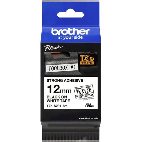 Brother TZE-S231 nastro per etichettatrice Nero su bianco TZ TZES231
