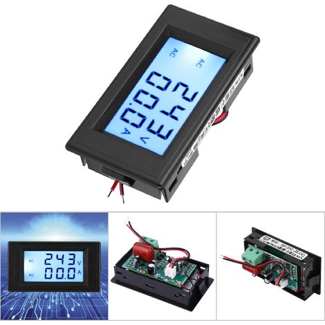 D69-2042 Doppelanzeige-Voltmeter/Amperemeter AC80-300V 0-100A mit Stromwandler (1/5)