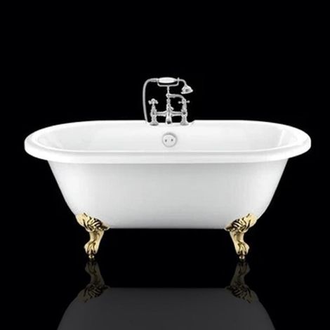 Freistehende Badewanne CHELSEA Adlerfüße GOLD 154