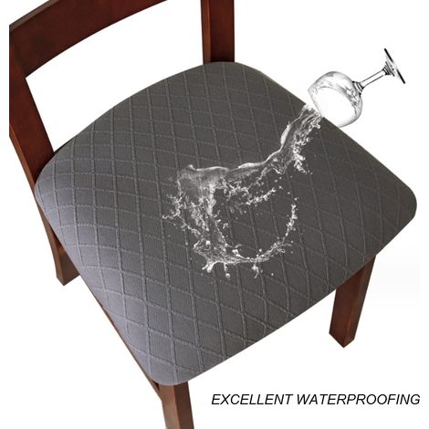 Housse De Chaise - Imperméable - Pour Salle À Manger Cuisine Bureau - Motif Jacquard Classique - Taille Unique - 4 Pièces (1/5)