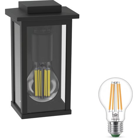 Philips Mirth Applique murale d'extérieur E27 (Noir) - Philips LED E27 40W Non dimmable (1/5)
