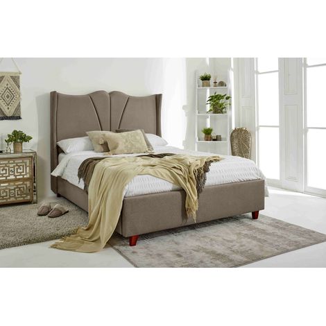 Florentine Mink Arlington Fabric Small Double Bed Frame (1/5)