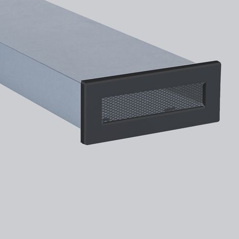 Grille d'air "Flachkanal" 200 x 90 mm  Noir (1/2)