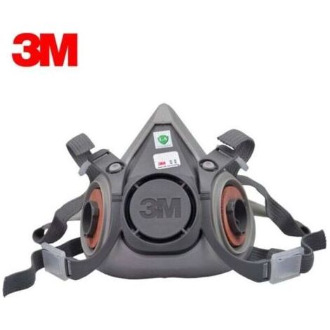 Demi-masque classique réutilisable 3M™ 6200, Certifié EN sécurité- sans cartouches filtrantes (1/4)