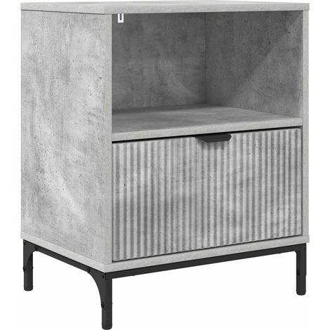 Maison Exclusive - Armadio da Notte Grigio cemento 49 x 36 x 61 cm (1/5)