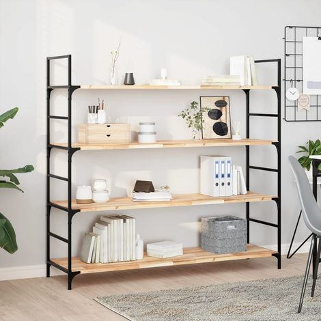 Schweberegale 2 Stk. 140x40x2 cm Massivholz Akazie Unbehandelt (1/5)