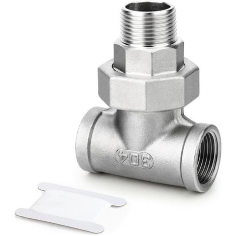 Pair 1 Pièces Raccord 3 voies avec écrou, 3/8\" femelle x 3/8\" mâle x 3/8\" cône fractionné, inox 304 pour conduites d'eau et d'air, industrie (1/5)