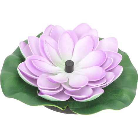 Fontaine Solaire Flottante De Fleur De Lotus pour Jardin Extérieur – 7v 1.2w, Matériau Abs Solide, Décoration Étang Et Piscine, Pompe Solaire Autonome sans Câble