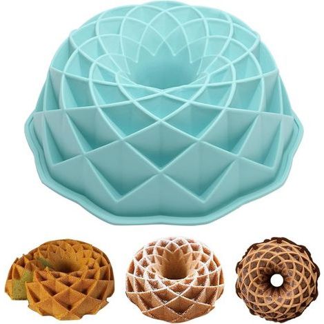 Moule à bundt cake - Ø 23,5 cm - Moule en silicone - Moules à pâtisserie - Moule à gâteau rond (1/5)