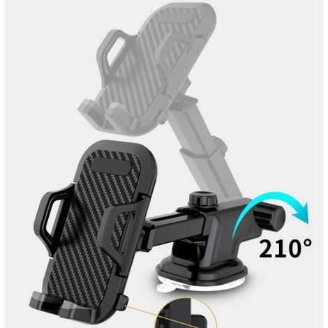 Support Téléphone Voiture Ventouse - Rotation 360° - Universel Pour Smartphone - 1 Pièce (1/4)