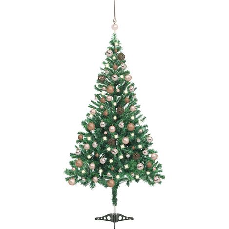 Künstlicher Weihnachtsbaum Beleuchtung Kugeln 180cm 564 Zweige