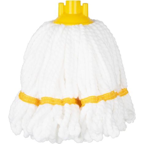 Tête serpillière en microfibre bande jaune 150g - JANTEX (1/5)
