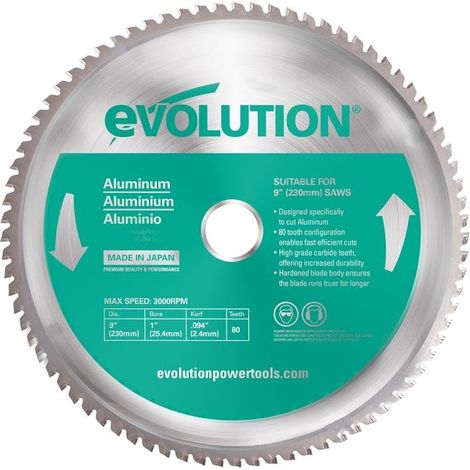 Widia Evolution 230mm Band Saw Blade with 80 Teeth for Precise Aluminum Cutting (1/4)