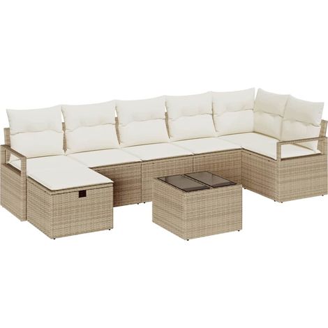 Maison Exclusive - Set di divani con cuscino 4 pcs polyrattan