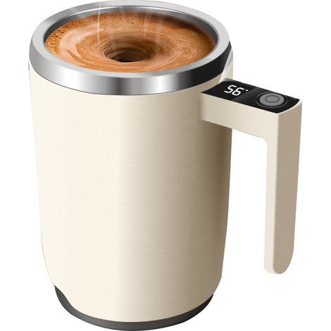 Agitatore automatico per caffè - 401 - 500 ml - con display della temperatura - Tazza da caffè ricaricabile - Tazza multifunzione con funzione vortice