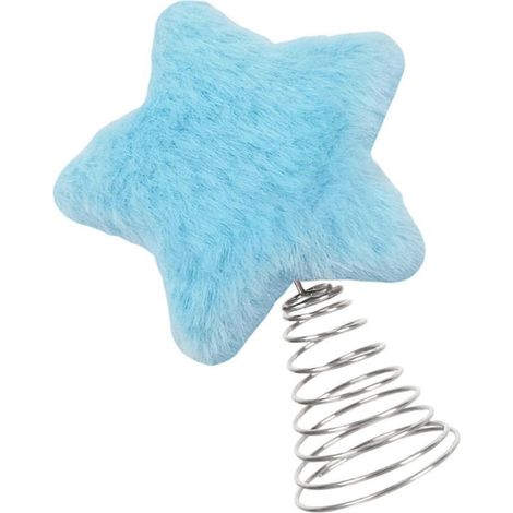 Festivalstern-Weihnachtsbaumspitzen aus Plüsch – Unverzichtbarer Weihnachtsschmuck in Blau (1/5)