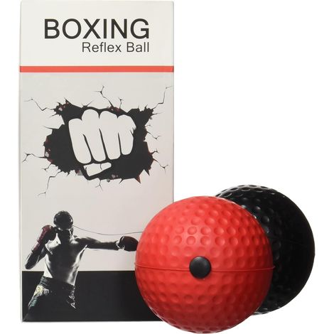 Boxing Reflex Ball, 2 Difficulty Level Boxing Ball with Headband, Softer than Tennis Ball, Suitable for Reaction, Agility, Punching Speed, Fighting Skills and Eye Coordination Training -hand (1/3)