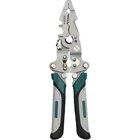 pair Pince à dénuder multifonction pliable 12 en 1 pour couper, sertir et enrouler des fils pour électriciens domestiques (6 mm) (1/5)