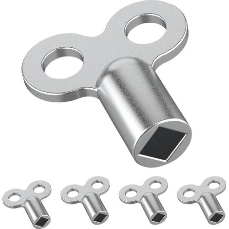 Aougo – Jeu de 5 clés de purge pour radiateurs – Aluminium résistant – Filetage plomberie – Conception pratique pour ventilation facile (1/5)