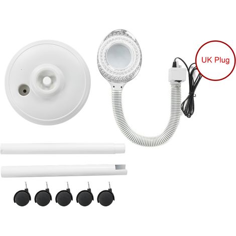 220V 3X Dioptries Lampe de Sol LED avec Loupe en Verre pour Tatouage et Esthétique, Royaume-Uni (1/5)