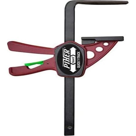 1 - Serre-joint - Accessoire de serrage - Fixation rapide pour bois - Usage atelier et bricolage - Noir et Rouge Foncé - 15x5 cm