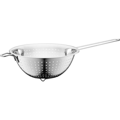 Colador de acero inoxidable con mango, 19,5 cm, acero inoxidable, malla fina, para pasta, fruta (1/2)