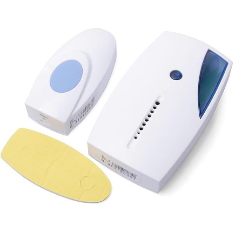 Sonnette Sans Fil avec Télécommande 36 Mélodies et Lumière LED Carillon Étanche avec Kit de Sonnette de Porte (1/5)