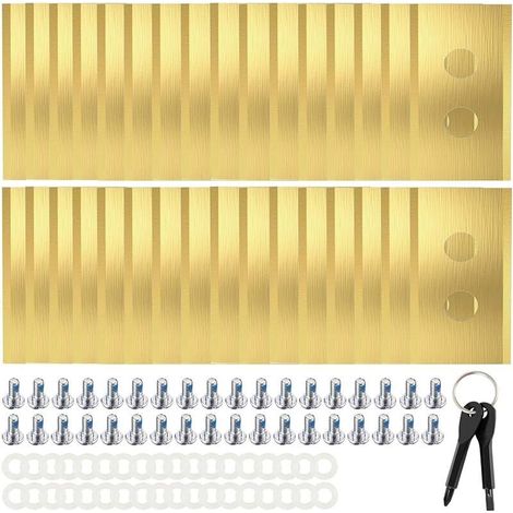 36 cuchillas de repuesto compatibles con las máquinas cortapelo robóticas Mammotion de las series Luba y YUKA, cuchillas robustas de titanio, cuchillas recubiertas, tornillos, arandelas y destornillad