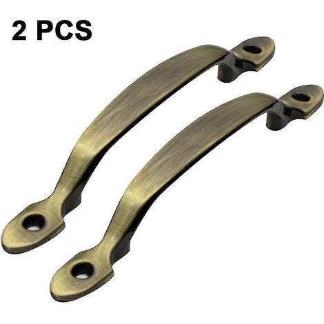 2 poignées de porte de 158 mm en métal pour meubles de cuisine, armoires et pharmacie.