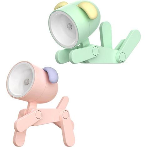 Mini LED-Nachtlicht für Hunde, einstellbare Helligkeit – Rosa und Grün (für Hunde)