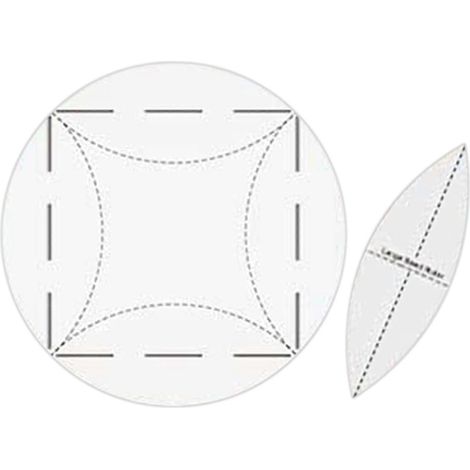 Lot de 2 gabarits de couture pour sets de table, en plastique antidérapant, pour patchwork et usage domestique. (1/5)