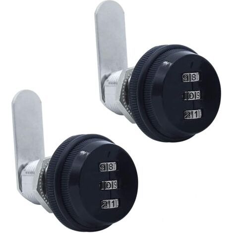 2 Pièces Serrure Codée D’armoires, Serrure à Came à Combinaison, Serrure à Combinaison de Tiroir, pour Armoire Placard Tiroir Boîte Aux Lettres（20mm）