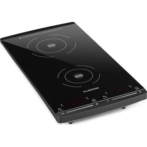 Klarstein Induction Hob, 2900W Electric Hob Induction Cooker, 2 Ring Electric Pan Hob, Free Standing Table Top Cookers w/ 2 Hobs, Modern Induction Heater Cooktops, Electric Hot Plates for Cooking (1/5)