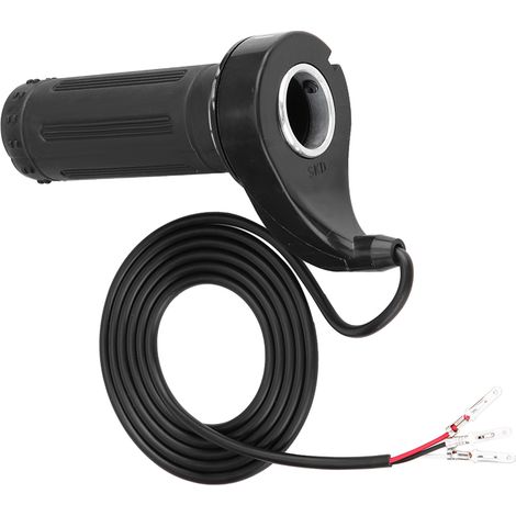 Universeller Gasgriff für Motorräder und Elektroroller, drehbarer Lenker mit 3-adrigem Kabel, anpassbar, robust, schwarz (1/5)