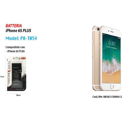 Trade Shop - KOMPATIBLE BATTERIE FÜR IPHONE 6S PLUS LI-ION 3,8 V 2750 MAH ERSATZ MAXTECH PA-T054 -