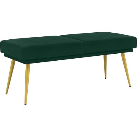Double-Layered Bench Dark Green 120 x 45 x 46 cm Velvet vidaXL