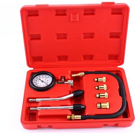 Testeur de Compression de moteur à essence, Kit de jauge de Test, étui à outils de Garage pour voiture et moto (1/5)