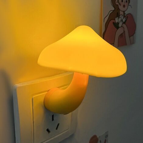 Lot de 2 Veilleuse, Lampe de nuit pour champignons, lampe de nuit pour adultes Enfants Bébé Lumière de nuit, Lampe de nuit pour champignons pour chambre à coucher